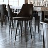 Flash Furniture BK 30" LeatherSoft Stools with Chrome Accents, 2PK SY-807-30-BK-GG